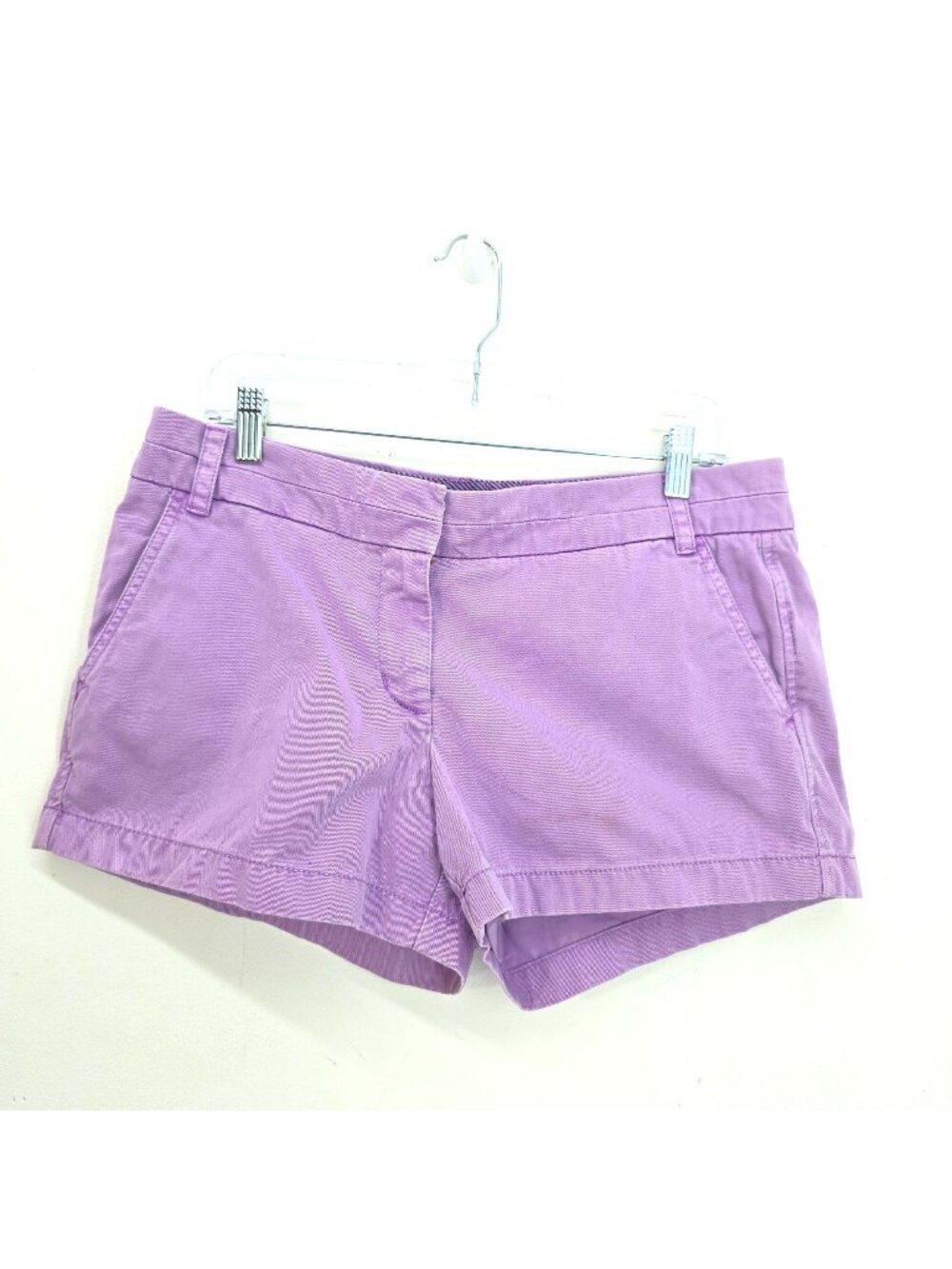 J Crew Purple Washed Chino Shorty Shorts Women Size 10